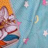 Dominika kétoldalas ágytakaró 200 x 220 cm színes virág csillag