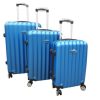 Bogen bőrönd szett ABS kék 3 részes spinner 4 kerekű