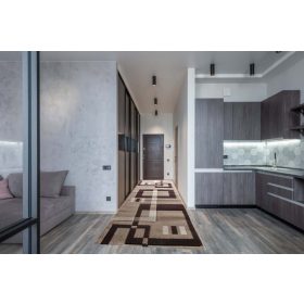 Leonie Barna Drapp Nyírt futószőnyeg 80 x 300 cm