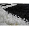 Cartago Fekete Fehér Shaggy Szőnyeg 125 x 200 cm