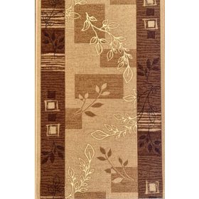 Karamella Tekercses Futószőnyeg Virágmintás Barna