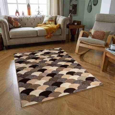 Fabiano bézs barna szőnyeg modern 80 x 150 cm