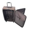 Frankfurt 3 db-os bőrönd szett barna elegáns spinner