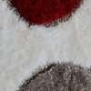 Gilky shaggy szőnyeg 150 x 230 cm virágmintás piros fehér szürke