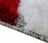 Gilky shaggy szőnyeg 200 x 300 cm virágmintás piros fehér szürke
