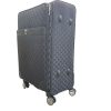 Grabow fekete bőrönd spinner puhafalú M-es