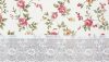 Griselda asztalterítő 152 x 228 cm bézs virágos csipkés szél