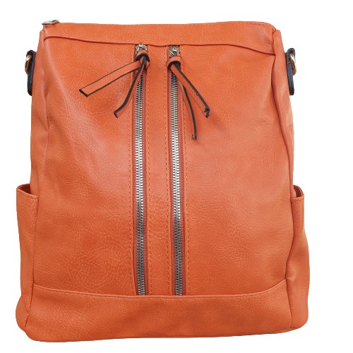 Marcella női hátizsák narancssárga női táska háromfunkciós