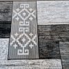 Ivetta Modern Futószőnyeg 80 x 300 cm Szürke Fekete