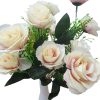 Kenderes mű rózsa csokor 12 szálas élethű művirág levelekkel