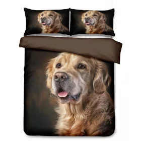   Kincsem 7 részes 3D Golden Retriever Kutyás Ágyneműhuzat 140 x 200 cm