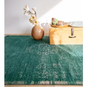 Királyné Szőnyeg Jade Zöld Gyapjú Pamut 80x150cm