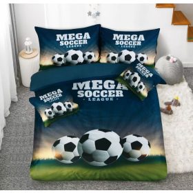 Goól focilabdás pamut ágyneműhuzat garnitúra 3 részes