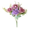 Kőszeg dália élethű művirág csokor 7 szálas lila