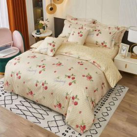   Laurus krepp ágyneműhuzat szamócás 3 részes 140 x 200 cm