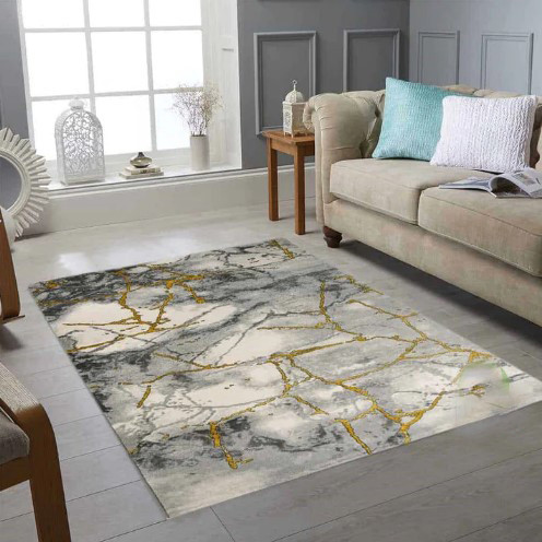 Lizi szürke szőnyeg 125 x 200 cm modern márvány mintás
