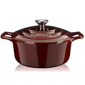   Massimo öntöttvas edény lábas fedővel 26 cm piros 4,75 l