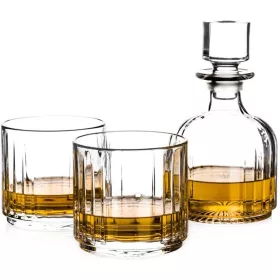 Memphis kristály whiskys pohár készlet + dekanter 3 db-os