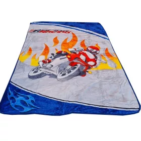 Neszta Full Vastag Gyerek Pléd Motoros Kék 160 x 220 cm