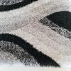 Olympic modern shaggy szőnyeg 70 x 100 cm szürke fekete