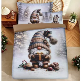   Santaclaus karácsonyi Manó ágyneműhuzat 140 x 200 cm 3 részes
