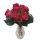 Pilis mű vörös rózsa csokor 12 szálas kötegelt élethű