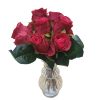 Pilis mű vörös rózsa csokor 12 szálas kötegelt élethű