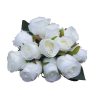 Pomáz mű fehér rózsa csokor 12 szálas kötegelt élethű