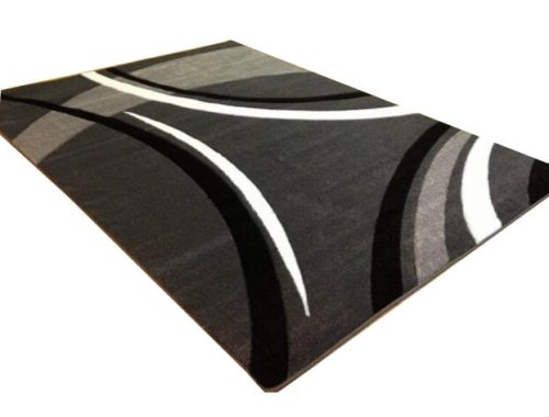 Power modern szőnyeg szürke fekete 160 x 220 cm