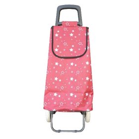 Preszton gurulós bevásárló táska csillagos piros 