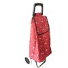Preszton gurulós bevásárló táska csillagos piros 