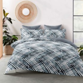   Ricardo kék szürke Flanel Ágyneműhuzat 6 részes 200 x 220 cm
