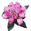 Sárvár 12 szálas mű rózsa csokor rózsaszín kötegelt
