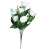 Somogy mű rózsa csokor 12 szálas élethű művirág fehér