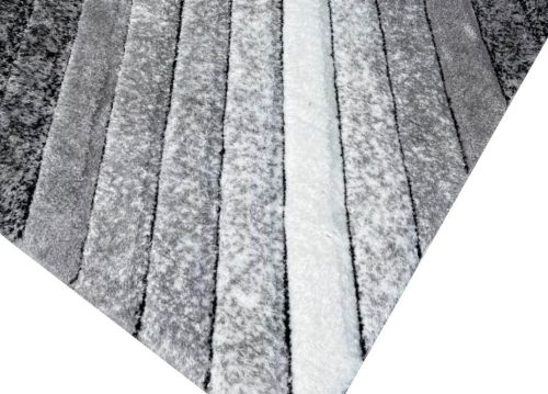 Sopron extra vastag shaggy szőnyeg 160 x 220 cm szürke csíkos