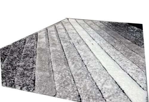 Sopron extra vastag shaggy szőnyeg 80 x 150 cm szürke csíkos