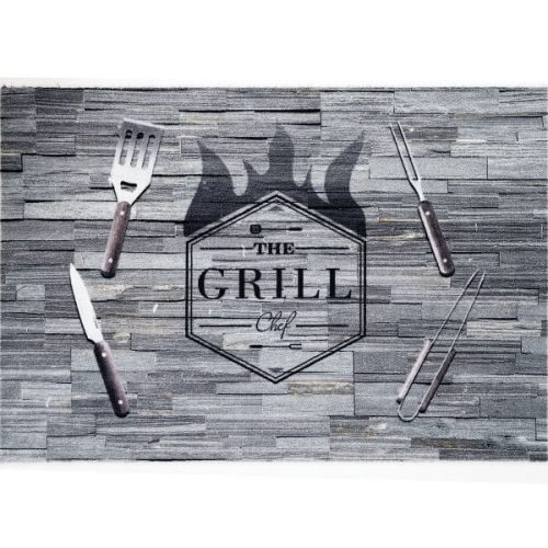 Szederjes konyhaszőnyeg szürke 60 x 90 cm kés villa grill